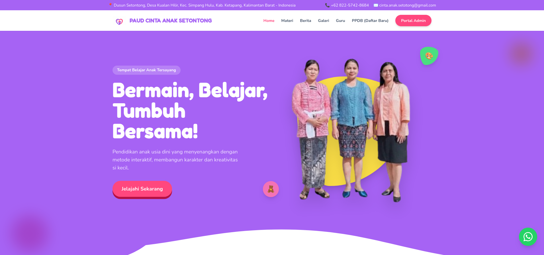 Kantor Virtual PAUD Cinta Anak Setontong