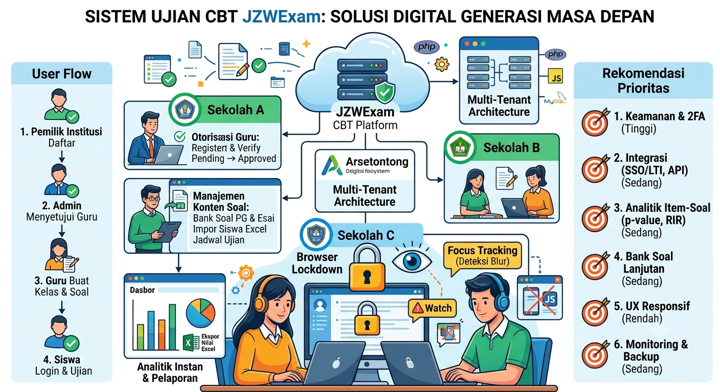 Sistem ujian CBT JZWExam